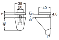 棚受け金具サイズ
