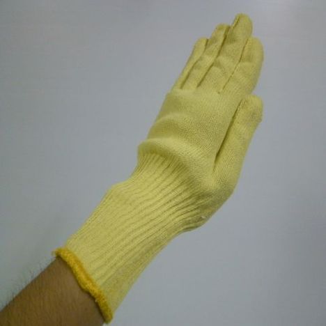 ロングアラミド軍手 アラミドH100長軍手（10双） 耐切創性・耐熱性に優れ手首を保護する手袋 ケブラー手袋