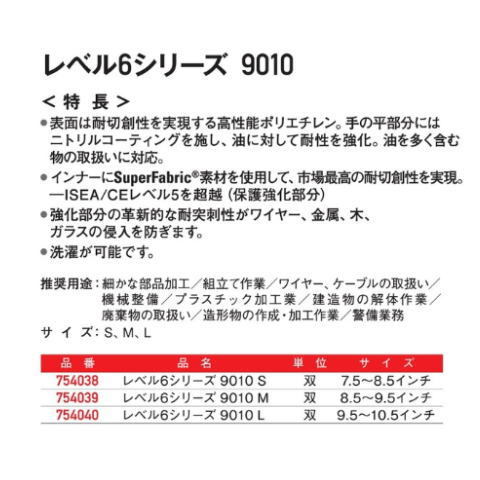 【HexArmor】レベル6シリーズ 9010・耐切創・耐突刺・耐摩耗【ヘックスアーマー手袋】