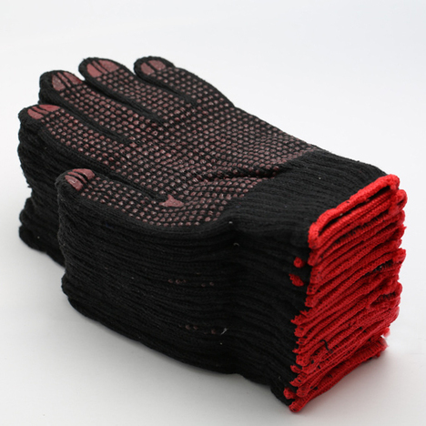 黒ビニボツ軍手10双入×10袋 (100双) 黒滑り止め軍手 黒イボ手袋 汚れが目立ちにくい滑り止め手袋です。