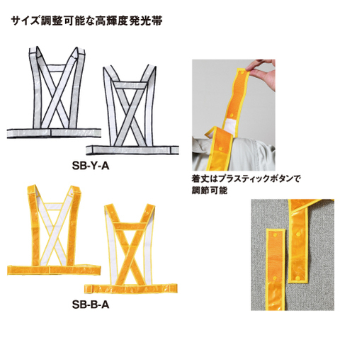 高輝度発光帯（サイズ調整型）反射テープ50ｍｍ幅