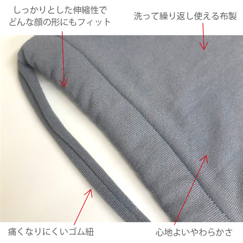 日本製・ナイロンマスク２枚組（白のみ）オーガンジー袋入り