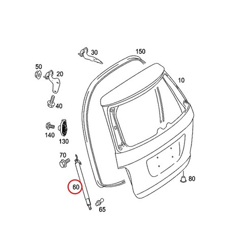ベンツ リアゲートダンパー