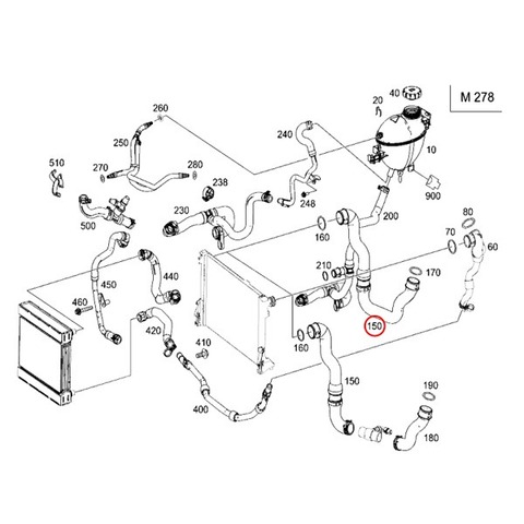 ベンツ ラジエーターホース