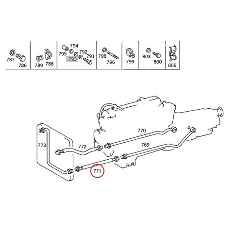 ベンツ ATオイルクーラーホース