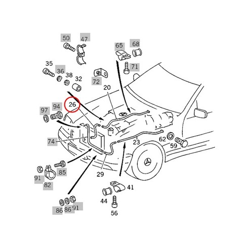 ベンツ ATオイルクーラーホース