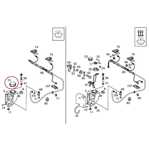 ベンツ ウォッシャータンクキャップ