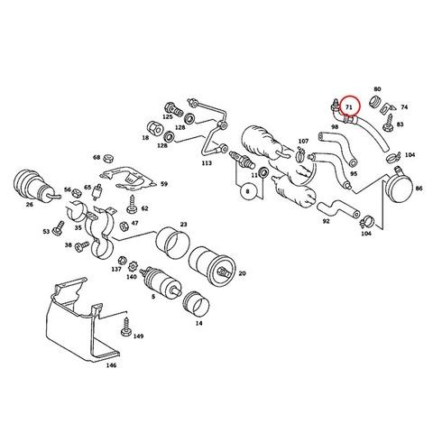 ベンツ 燃料ホース
