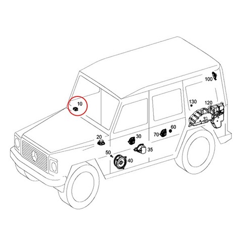 ベンツ ダッシュボードスピーカー トリムリング