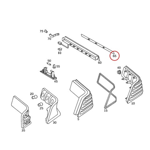 ベンツ ハイマウントストップランプ用レンズ