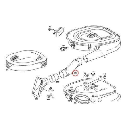 ベンツ インテークパイプ