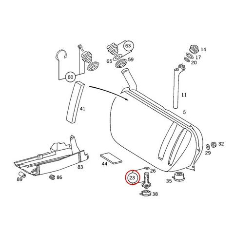 ベンツ 燃料タンクフィルター