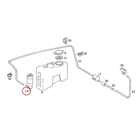 ベンツ ウォッシャーポンプ