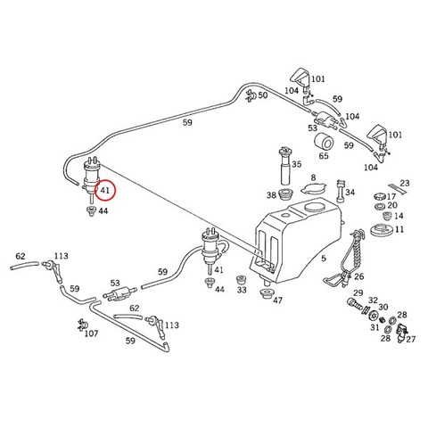 ベンツ ウォッシャーポンプ