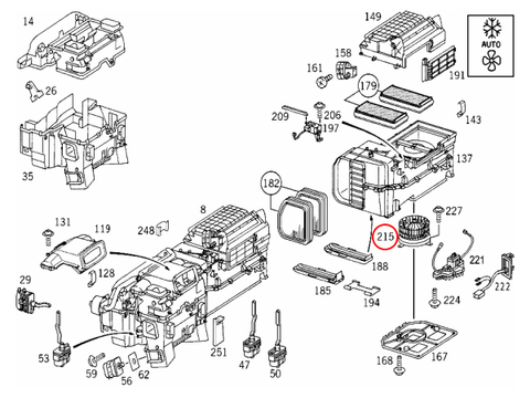 ベンツ W210 エアコン ブロアモーター/ブロアファン 後期/対策後 左ハンドル 2108206842 E230 E240 E320 E320_4MATIC E420 E50 E430 E55AMG