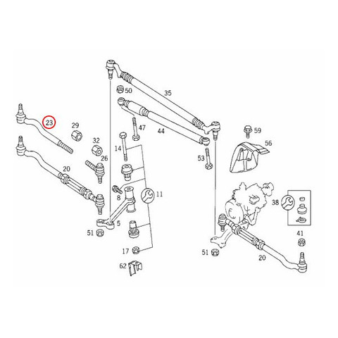 ベンツ アウター側 ステアリングタイロッドエンド