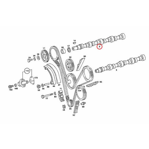 ベンツ カムシャフト M117 エンジン用  右側