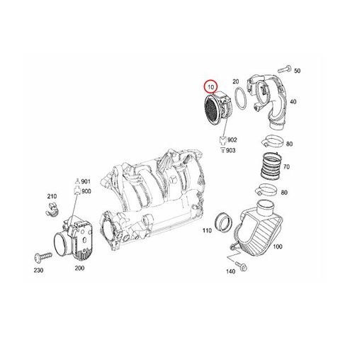 TPI-TRUEPARTS製 ベンツ エアマスセンサー エアフロセンサー エアマスメーター エアフロメーター M271エンジン用 2710940248 MAF1134 R171 SLK200