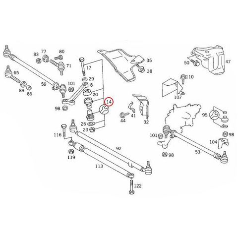 URO製 ベンツ W126 R107 W124 アイドラアームブッシュキット 新品 1244600050 1244600150 1244600019 1244600119