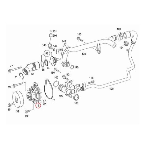 [6ヶ月保証] GRAF製 ベンツ Cクラス W204 ウォーターポンプ ガスケット付き M271エンジン 直4 PA885 2712000201 2712000401 C200