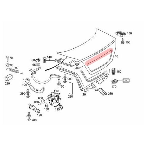 ベンツ W211 前期 セダン E240 E280 E320 E500 E55 トランクリッド メッキカバー クロームメッキ仕様 2117500375 W21136070 アクセサリー