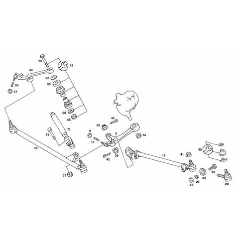 MEYLE製 ベンツ SL R107 ステアリングタイロッドエンド インナー側 左ねじ/逆ネジ 1個 0003385010 0003385310 280SL 350SL 450SL 380SL