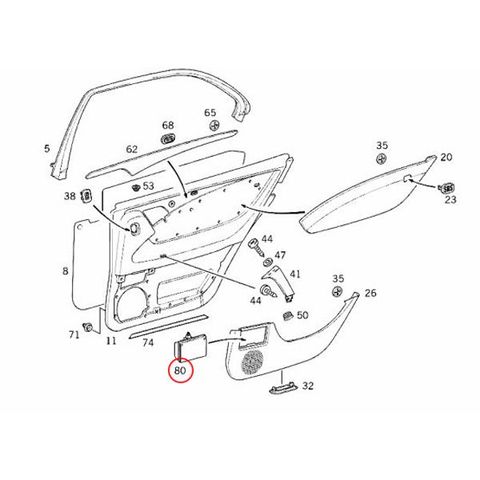 ベンツ W210 リア側灰皿用 メッキリング