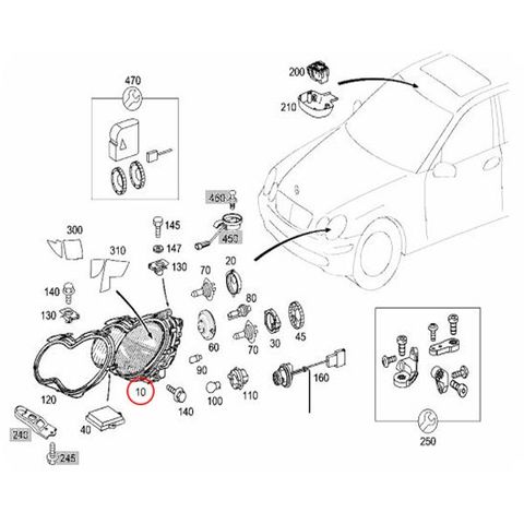 ベンツ Cクラス W203 ヘッドライトトリム左右 W211ルック シルバーver W20315085 2038200761 2038200861 アクセサリー