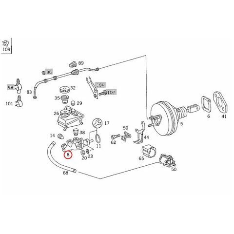 ATE製 ベンツ Cクラス W202 ブレーキマスターシリンダー/ブレーキマスター 0044303901 03202308253 C200 C220 C250 DIESEL C280