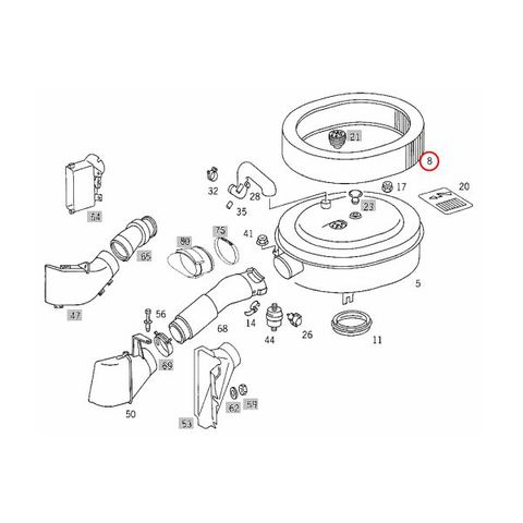 ベンツ エアフィルター M103 直6エンジン用