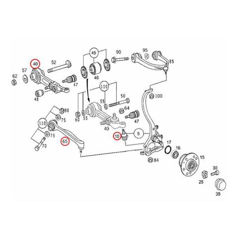 送料無料 6ヶ月保証付 ベンツ W220 ABCサス車 Sクラス ロアアーム＆ラジアスアーム＆ボールジョイント 左右6点セット set212 S600L