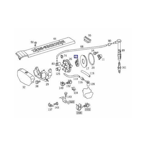 BOSCH製 ベンツ W140 C140 W124 ディストリビューター M104 M120 04297 1041580131 1041580231 600SEL S600 CL600 300E