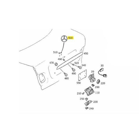 純正 ベンツ Eクラス W210 トランクエンブレム セダン用 Genuine 2107580058 E230 E240 E320 E400 E430 E55