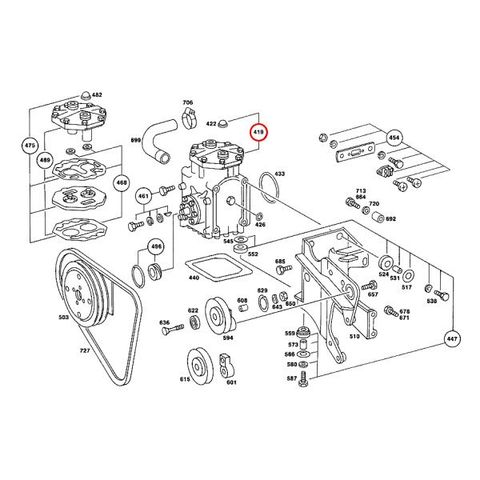 Four Seasons Remanufactured製 ベンツ W123 エアコンコンプレッサー/ACコンプレッサー リビルド サクション 右側 0031315301 57066