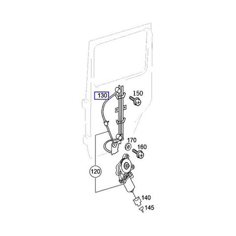 ベンツ W463 パワーウィンドウレギュレーター
