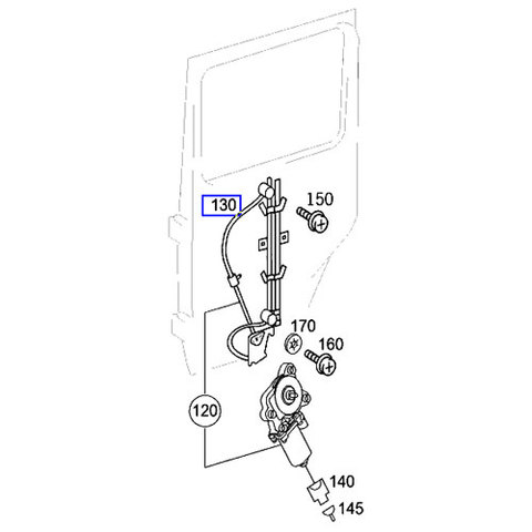 ベンツ W463 パワーウィンドウレギュレーター 