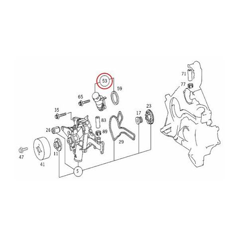 ベンツ CLクラス W215 サーモスタット M112(V6) M113(V8) 87℃ 開弁式 651387J 1122030275 1122000015 CL500