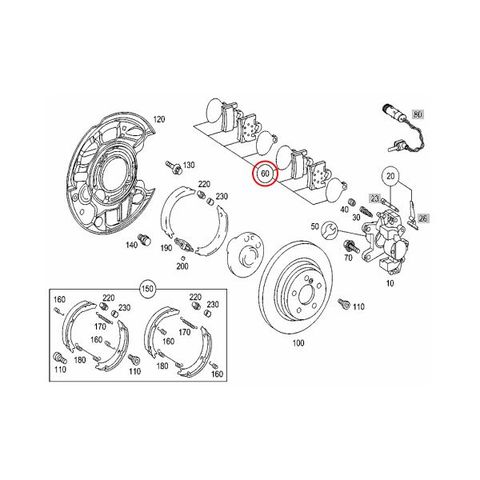 TEXTAR製 ベンツ R170 R171 リア/リヤ ブレーキパッド/ディスクパッド 0034202720 0044209120 0024207420 0044201720 0024207120 