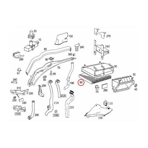 MEYLE製 ベンツ CLK C209/A209 外気用 エアコンフィルター/ACフィルター 左ハンドル用 活性炭入り 2038300918 CLK320 CLK350