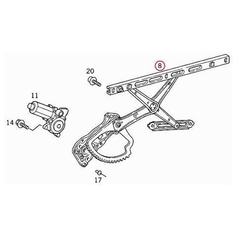 R170 パワーウィンド レギュレーター 左側