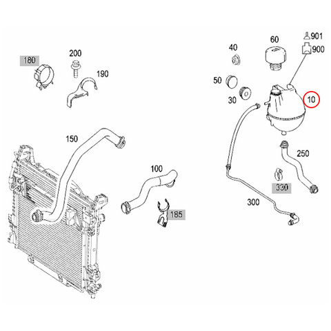 ベンツ W169 ラジエーターサブタンク/エクスパンションタンク 左ハンドル用 1695000149 A170 A180 A200 A200_TURBO