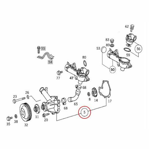 [6ヶ月保証] GRAF製 ベンツ SL R170 ウォーターポンプ M111 直4 エンジン用 ガスケット付き PA582 1112004001 1112000401 SL200