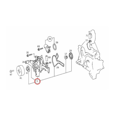 [6ヶ月保証] GRAF製 ベンツ Vクラス・ビアノ W639 ウォーターポンプ M112(V6) M113(V8) ガスケット付き PA710 1122000401 1122000901