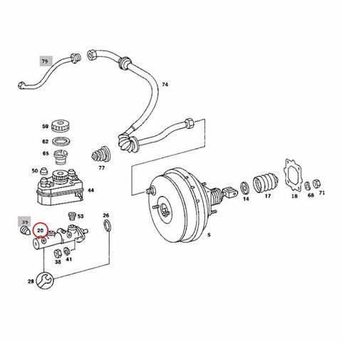 febi bilstein製 ベンツ W116 W126 ブレーキマスターシリンダー/ブレーキマスター 0044300901 0044302501 280S 280SE 350SE 450SE