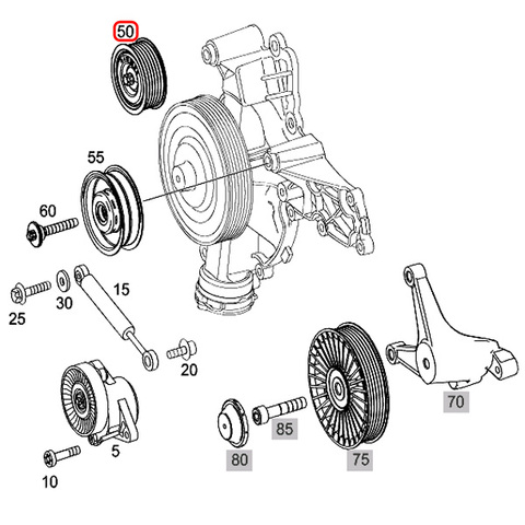 ベンツ  W211 W212 C207 A207 アイドラプーリー/アイドルプーリー M272 V6 M273 V8 エンジン用 2722021019 E250 E280 E300 E350 E550