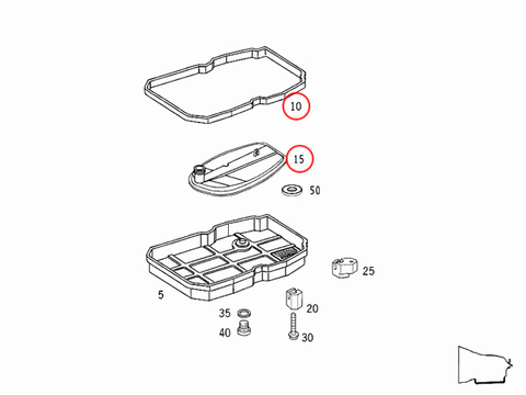MEYLE製 ベンツ CLクラス W215 W216 ATフィルター＆ガスケット 722.6ミッション用 1402770095 1402710080 CL500 CL55 CL600