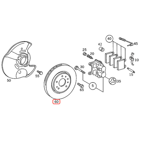 MEYLE製 ベンツ SL R129 SL320 SL500 SL600 フロント ブレーキローター 左右セット 防錆 プラチナム仕様 1294212112