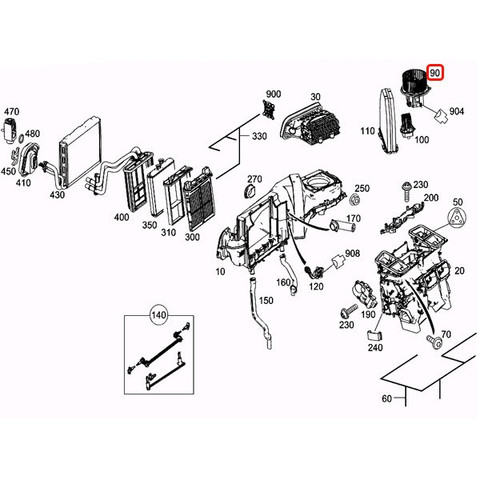 純正OEM BEHR製 ベンツ CLS W218 ブロアモーター/ブロアファン 左ハンドル車用  8EW351043-101 2128200708 CLS350 CLS550 CLS63AMG