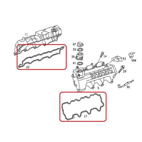 ベンツ シリンダーヘッドカバーガスケット