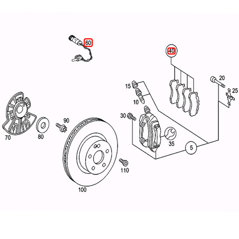 BOSCH製 ベンツ W209 フロント ブレーキパッド パッドセンサー1本付き 0034204220 0034205820 0034208920 2115401717 2205400717